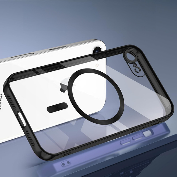Θήκη για iPhone 7 Plus / 8 Plus, Electro MagSafe, μαύρη + Γυαλί για την οθόνη