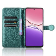 θήκη πτερύγιο για Oppo A5 Pro 5G, Wallet Rhombus, πράσινη