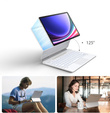 Θήκη πληκτρολογίου για Samsung Galaxy Tab S7+ / S7 FE / S9+ / S8+ / S9 FE+ / S10+, Dexnor Magnetic Keyboard Touchpad, λευκή