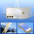 Θήκη για Samsung Galaxy S25, Electro MagSafe, χρυσή + κορδόνι
