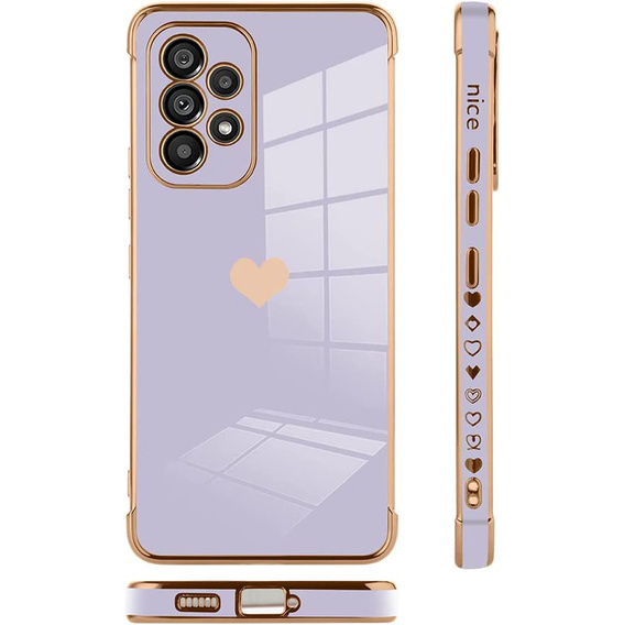 Θήκη για Samsung Galaxy A52/A52S, Electro heart, μωβ