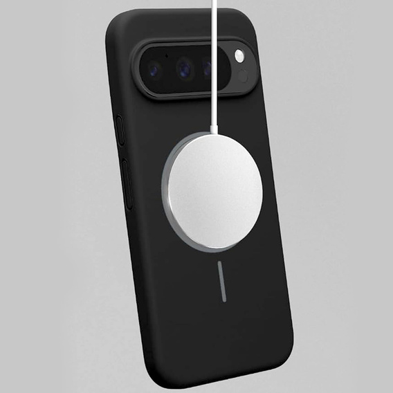 Θήκη σιλικόνης για Google Pixel 10 Pro XL, για MagSafe, μαύρο