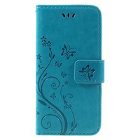 Θήκη με πτερύγιο για iPhone 7/8/SE 2020/SE 2022, Butterfly Flower, μπλε