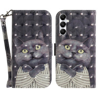 Θήκη με πτερύγιο για Samsung Galaxy A05s, Wallet, Cat, γκρι