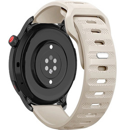 Λουράκι σιλικόνης γενικής χρήσης 22mm Dot Texture, κρέμα