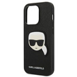 Karl Lagerfeld Θήκη για iPhone 14 Pro Max, Saffiano Karl's Head Patch, μαύρη