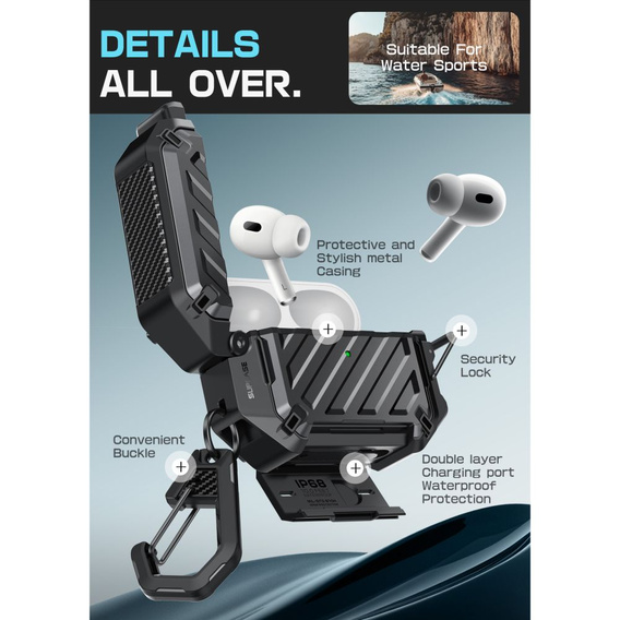 Προστατευτική θήκη Supcase Unicorn Beetle Pro MagSafe IP68 για Apple AirPods Pro 3