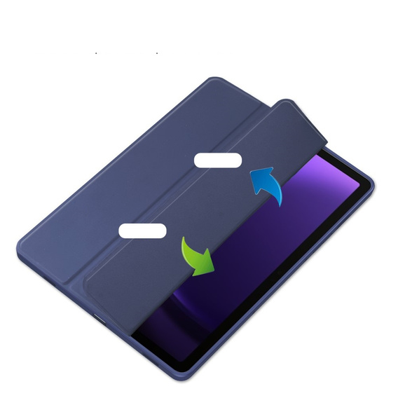 Θήκη για Samsung Galaxy Tab S10 Lite / S10 FE / S9 FE, Smartcase Hybrid, με χώρο για γραφίδα, σκούρο μπλε