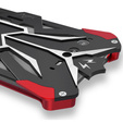Θωρακισμένη θήκη για Asus ROG Phone 7 5G, Aluminum Alloy, μαύρο / κόκκινο