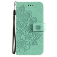 Θήκη με πτερύγιο για Samsung Galaxy S21 FE, Mandala, πράσινη