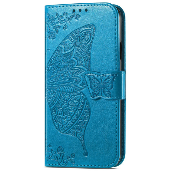Θήκη με πτερύγιο για Samsung Galaxy S25 FE, Butterfly, μπλε
