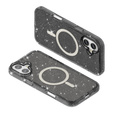 Θήκη για iPhone 17, για MagSafe, glitter, ημιδιαφανές μαύρο