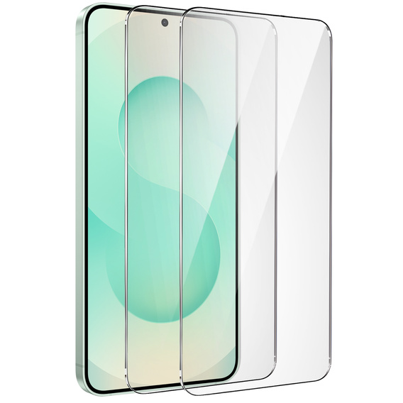 2x Μετριασμένο γυαλί για Samsung Galaxy S24+ Plus / S25+ Plus, ERBORD 9H Easy App