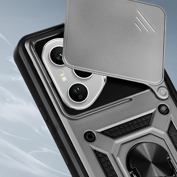 Θήκη για Honor 400 Pro 5G, CamShield Slide, ασημένια