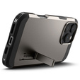 θήκη Spigen για iPhone 16 Pro Max, Tough Armor Mag Mag MagSafe, γκρι + μετριασμένο γυαλί 9H