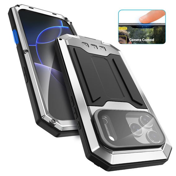 Θήκη R-JUST με προστατευτικό οθόνης και βάση για iPhone 17 Pro