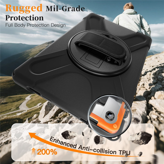 Θήκη με βάση και ιμάντα ώμου για Samsung Galaxy Tab A11+