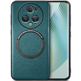 Θήκη για Honor Magic 5 Pro, Leather Hybrid MagSafe, πράσινη