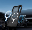 Θήκη για Samsung Galaxy S21 FE, για MagSafe, ERBORD Μatt Case, μαύρη + Γυαλί οθόνης