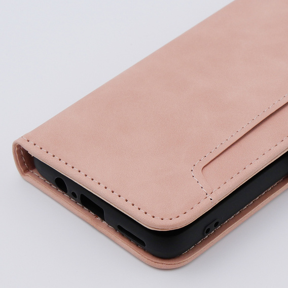 Θήκη με πτερύγιο για Motorola Moto G54 5G, Card Slot, ροζ