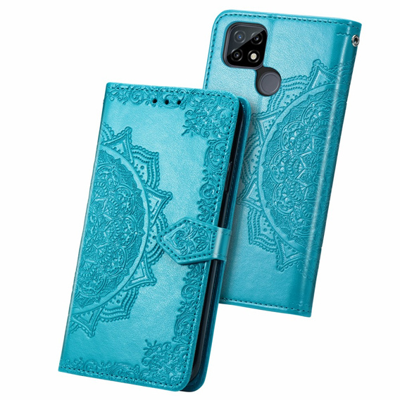 Θήκη με πτερύγιο για Realme C21, Mandala, μπλε