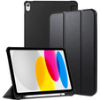Θήκη για iPad 10.9 2022 10 Gen, Smart Pencil, με υποδοχή γραφίδας, μαύρη
