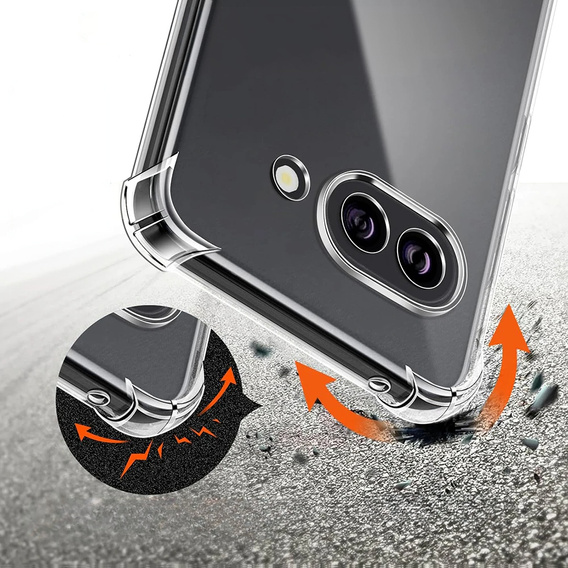 Θήκη για Google Pixel 9A, Dropproof, διαφανής