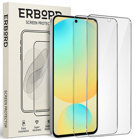 2x Μετριασμένο γυαλί ERBORD 9H Hard Glass στην οθόνη για Samsung Galaxy S24 FE 5G