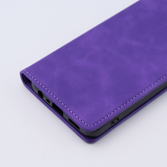 Θήκη για Oppo A78 4G, ERBORD Vintage, πορτοφόλι με πτερύγιο, μωβ
