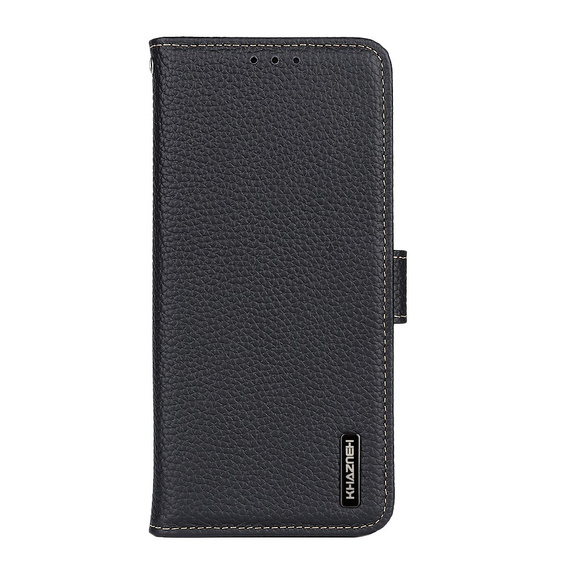 KHAZNEH θήκη RFID για Xiaomi Poco F6, Litchi Texture, μαύρη