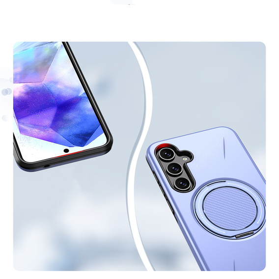 Θήκη με βάση για MagSafe για Samsung Galaxy A57 5G, μοβ