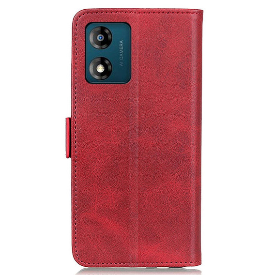 Θήκη με πτερύγιο για Motorola Moto E13, Wallet, κόκκινη