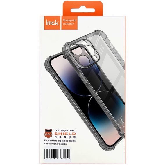 IMAK Θήκη για Xiaomi Redmi Note 13 Pro 5G, Dropproof, διαφανής / μαύρη