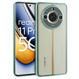 Η θήκη για το Realme 11 Pro 5G / Pro+ 5G, Electroplating Frame, διαφανής / πράσινη