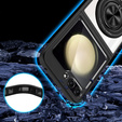 Θήκη για Samsung Galaxy Z Flip7 FE / Z Flip6, Corners Dropproof, για MagSafe, διαφανής / μαύρη