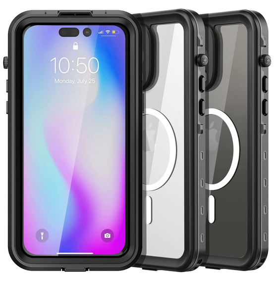Αδιάβροχη θήκη για iPhone 14 Pro Max, Redpepper, για MagSafe, μαύρη