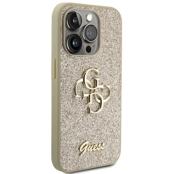 Θήκη GUESS Fixed Glitter Big 4G Logo για iPhone 15 Pro