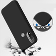 Θήκη για Motorola Moto E40/E30/E20, Silicone Lite, μαύρη