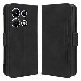 Θήκη με πτερύγιο για Infinix Note 30 VIP, Card Slot, μαύρη