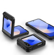 Θωρακισμένη θήκη για Samsung Galaxy Z Flip7 FE / Z Flip6, Dexnor Clip Holder, μαύρη