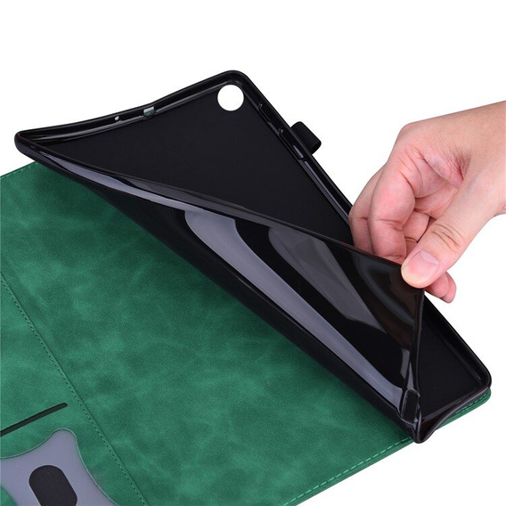 θήκη για Lenovo Tab M11, Classic, με υποδοχή γραφίδας, πράσινη