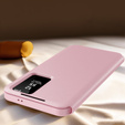 Αναδιπλούμενη θήκη για Samsung Galaxy S23 FE, Smart View Wallet, ροζ