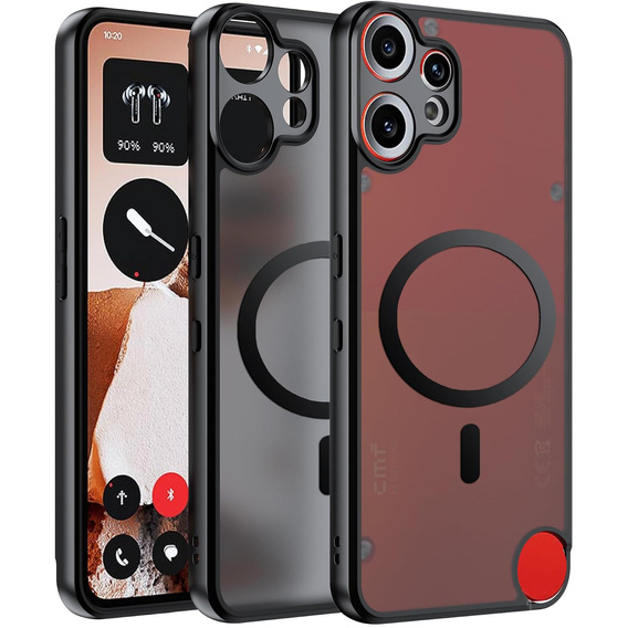 Θήκη για CMF Nothing Phone 2 Pro, για MagSafe, ERBORD Μatt Case, μαύρη