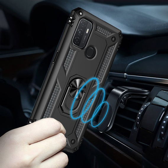 θωρακισμένη θήκη για Oppo A53 / Oppo A53s / A32 4G, Nox Case Ring, μαύρη