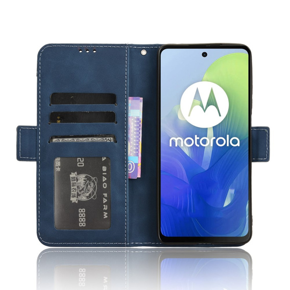 Θήκη με πτερύγιο για Motorola Moto G24 / G24 Power / G04, Card Slot, μπλε