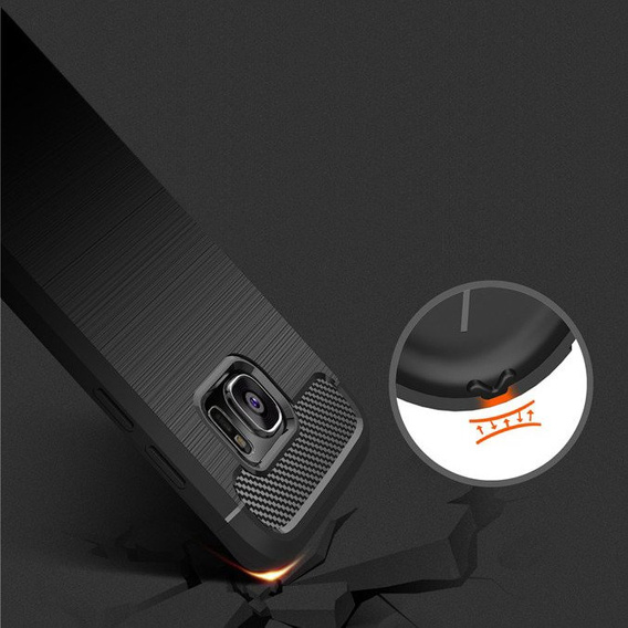 Θήκη για Samsung Galaxy S7, Carbon, μαύρη