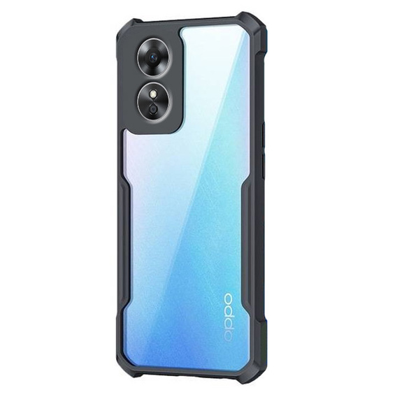 Θήκη για Oppo A17, AntiDrop Hybrid, μαύρη