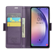 CASEME flip case για Samsung Galaxy A54 5G, Litchi Wallet, μωβ