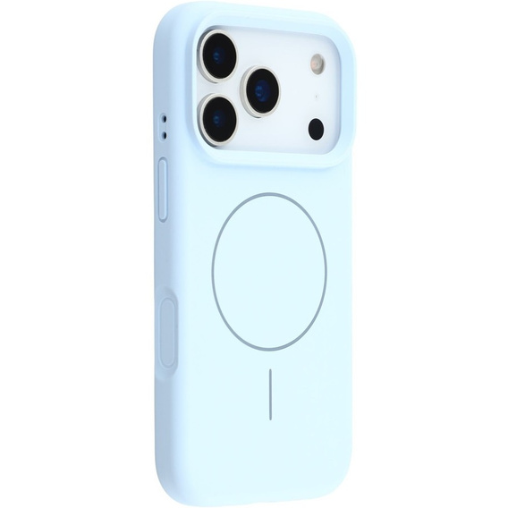 Θήκη σιλικόνης για iPhone 17 Pro, για MagSafe, αντικραδασμική, μπλε