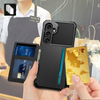 Θήκη για Samsung Galaxy A35 5G, Card Holder Kickstand, μαύρη